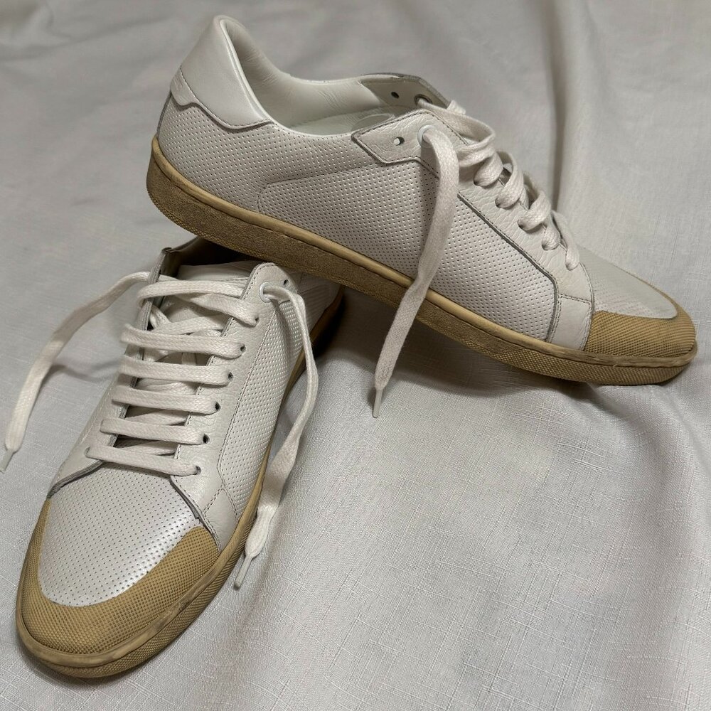 Saint Laurent Women's Distressed Low Top Sneakers